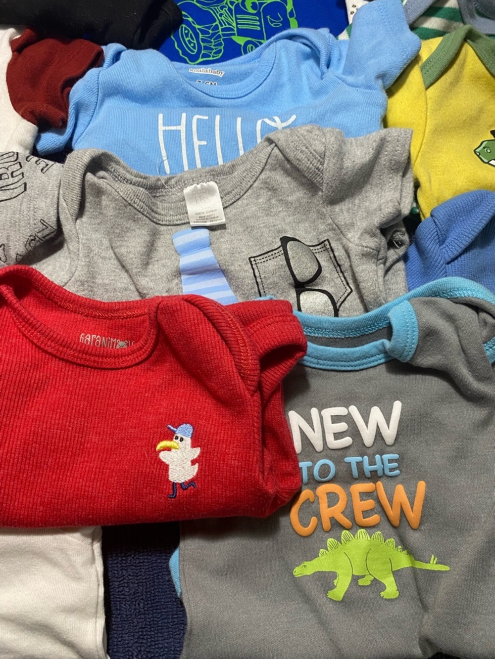25 piece Ralph L. Tru Religion Guess Champion Dinosaur Onesie Shirt Baby Bundle - Picture 8 of 12